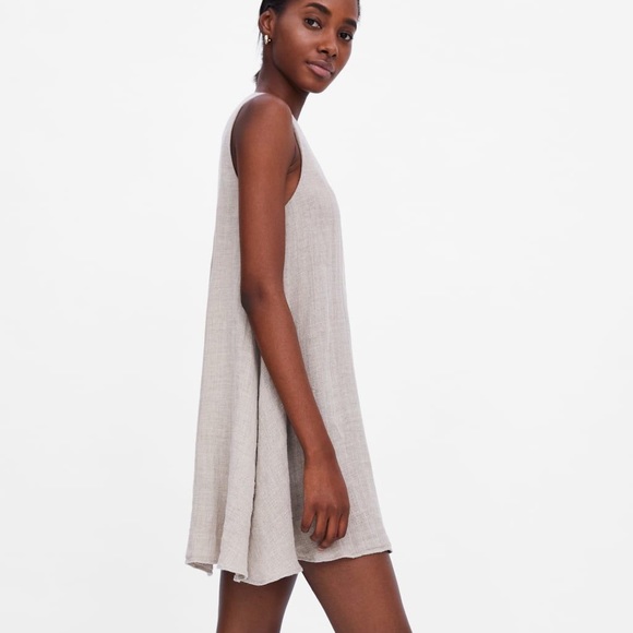 NWT Zara Linen Shift Dress - Picture 5 of 6